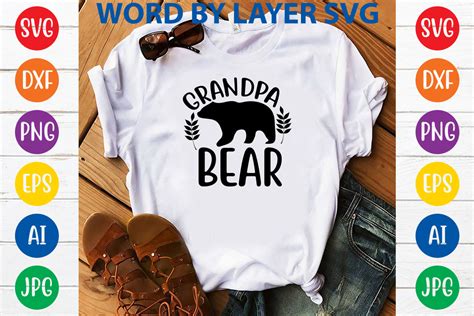 Grandpa Bear Svg Design Graphic By Craftzone · Creative Fabrica