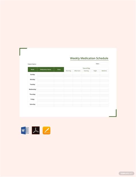 Medication Schedule Templates in PDF - FREE Download | Template.net