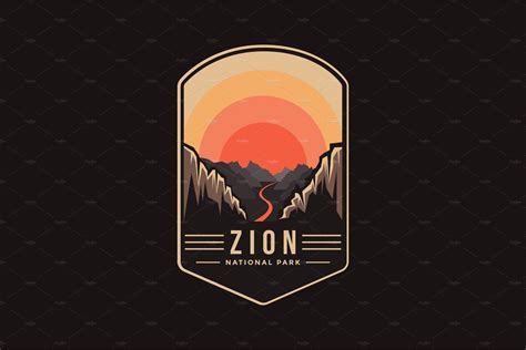 Emblem Patch Zion National Park Logo Branding And Logo Templates ~ Creative Market