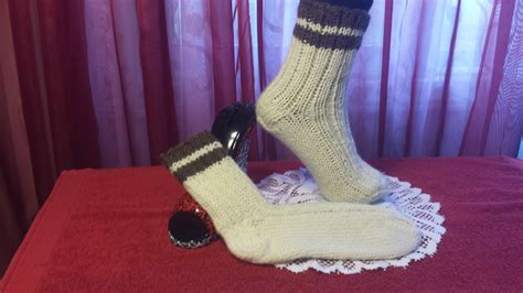 Handmade Knit Wool Socks Ladies Bedsocks Size 7 - Etsy