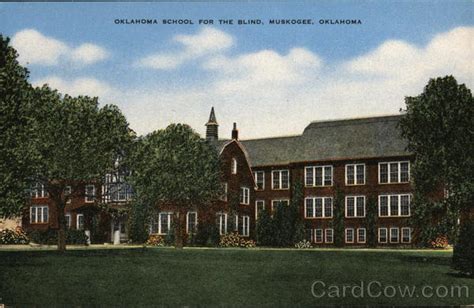 Oklahoma School for the Blind Muskogee, OK Postcard