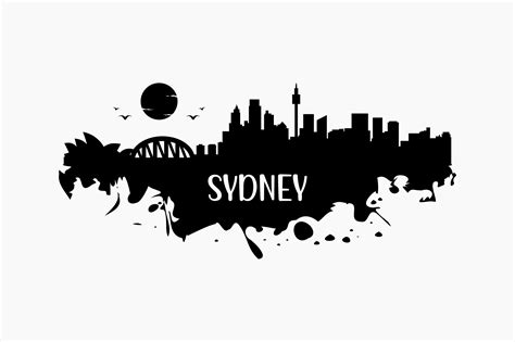 Sydney Skyline Silhouette Graphic By Berridesign · Creative Fabrica