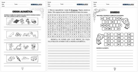 Atividades Sobre Ordem Alfabética 5 Ano Gabarito EDULEARN