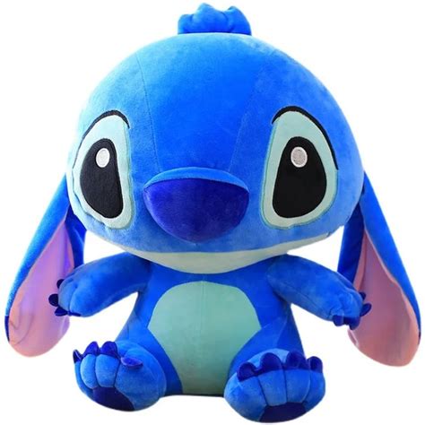 Big Size Disney Stitch Plush Toys Kawaii Soft Blue Pink Elf Disney In