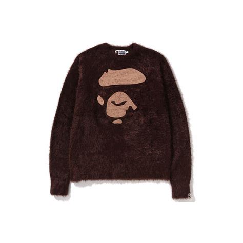 Bape Ape Face Knit Brownbape Ape Face Knit Brown Ofour