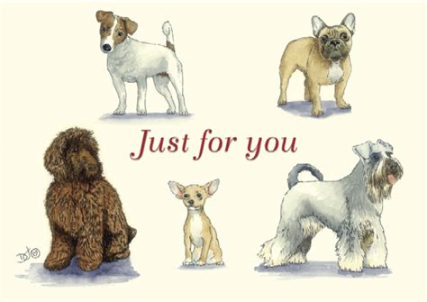 Dogs Greetings Card Little Card Company