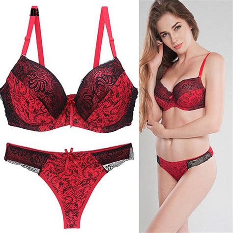 Womens Sexy Foral Lace Push Up Bra Sets Extreme Padded Lingerie Panties Set Abcd Ebay