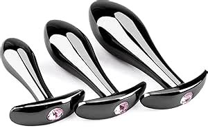 Anal Plugs Luxury Jewelry Anal Trainer Kit Metal Butt Plug Prostate Massage Sex Toy Stimulation