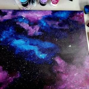 Galaxy Acrylic Painting Original Canvas - Etsy