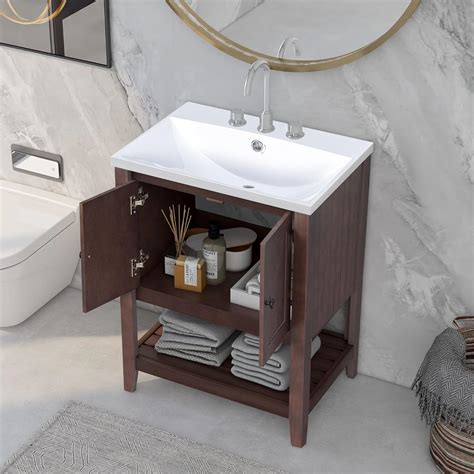 Amazon Merax Bathroom Vanity With Sink Modern Sleek Bathroom