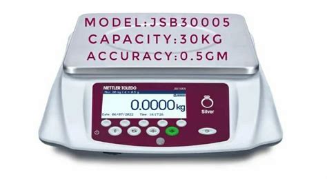 Digital Mettler Toledo JSB30005 Silver Weighing Scale For Laboratory