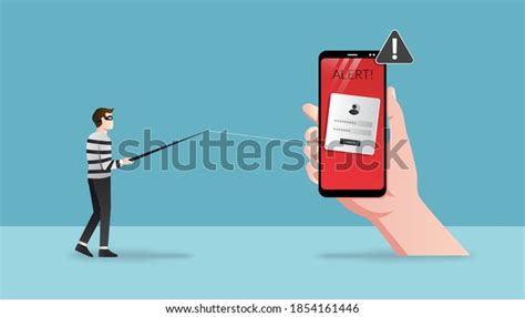 hacking concept warning sign hacker phishing stock vector royalty