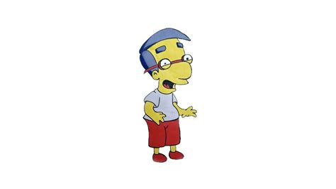 How To Draw Milhouse Mussolini Van Houten Bart Simpsons Best Friend