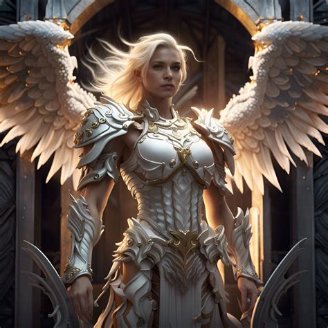 Beautiful Female Angel On Gate Of Heaven Ai Generated Artwork Nightcafe Creator