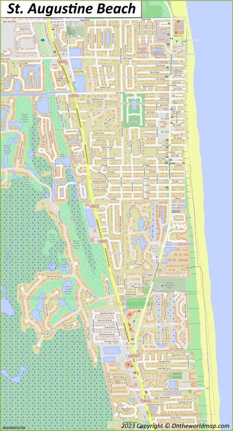 St. Augustine Beach Map | Florida, U.S. | Discover St. Augustine Beach ...