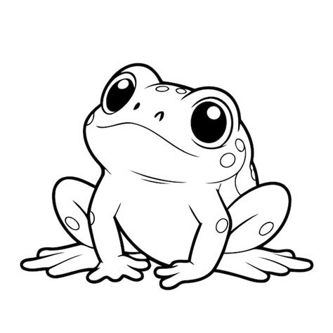 Premium Vector | Simple Frog drawing for toddlers book