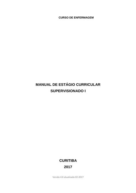 Pdf Manual De Est Gio Curricular Supervisionado I Vers O