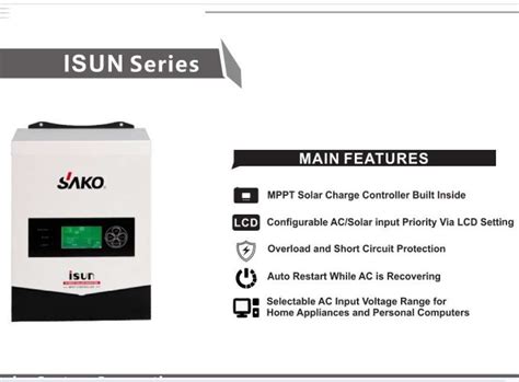 jual sako hybrid inverter panel surya  watt  scc mppt modul