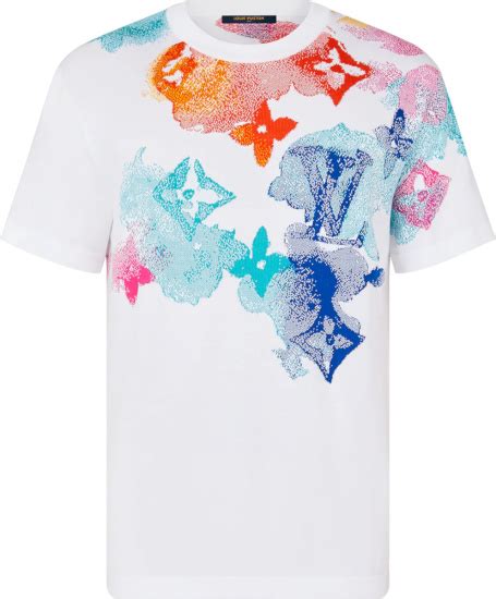 Louis Vuitton White Watercolor Monogram T Shirt INC STYLE