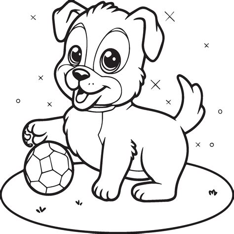 Baby dog coloring pages. Baby doge playing coloring pages for coloring ...