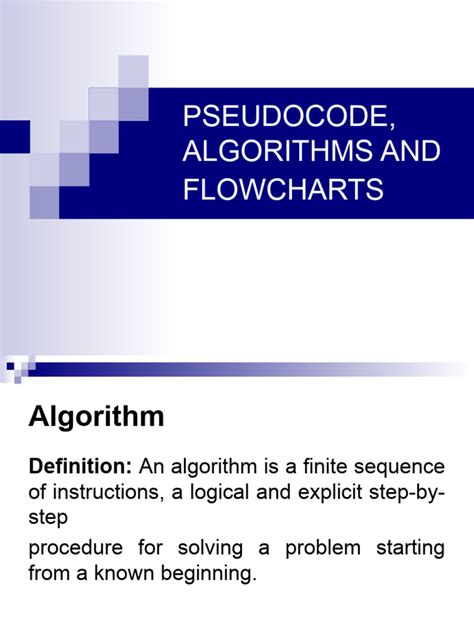 Pseudocode, Algorithm & Flowchart | PDF | Algorithms | Mathematical Logic