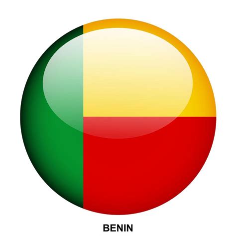 benin bandeira botão em branco fundo 46527283 Vetor no Vecteezy