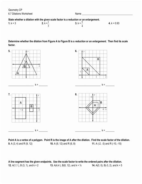 50 Scale Factor Worksheet 7th Grade