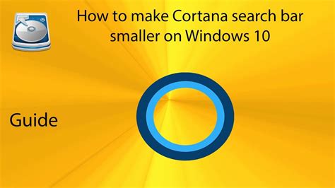 cortana search bar smaller  windows  youtube