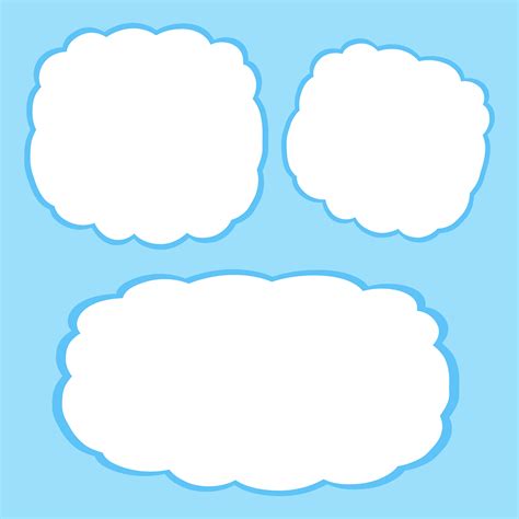 Blank Clouds Frame Template 588341 Vector Art At Vecteezy