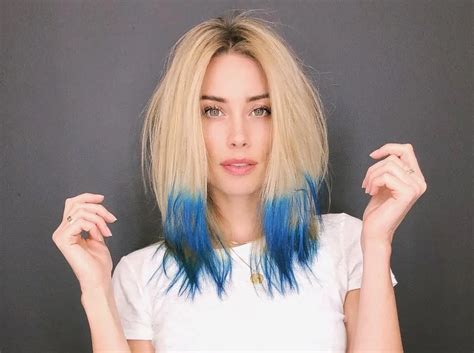Modern Blonde Hairstyles With Blue Tips HairstyleCamp