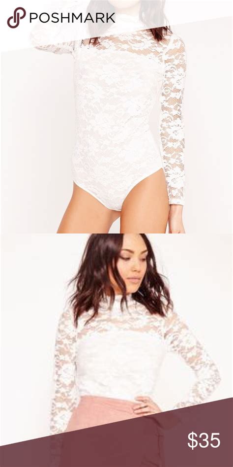 Miss Guided White Lace Body Suit Lace Bodysuit White Lace