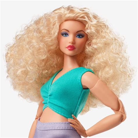 Mattel Barbie Looks Doll, Blond Curly Hair, Color Block Outfit With ...