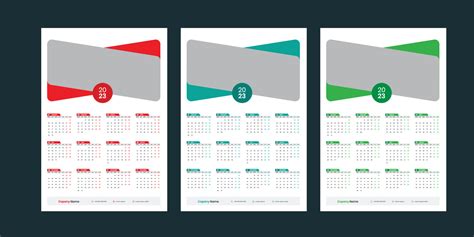 Wall Calendar 2023 13195398 Vector Art at Vecteezy