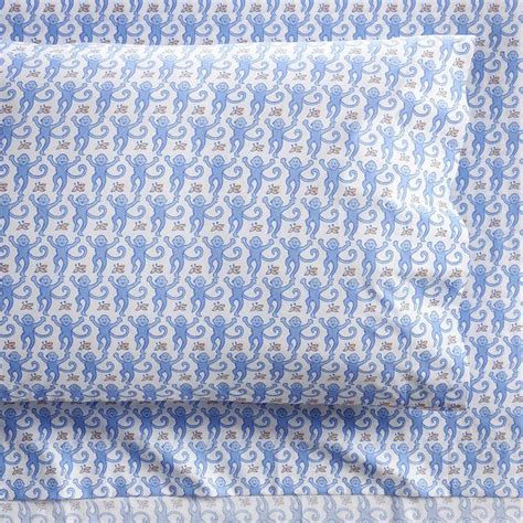 Roller Rabbit Monkey Organic Sheet Set Pottery Barn Teen