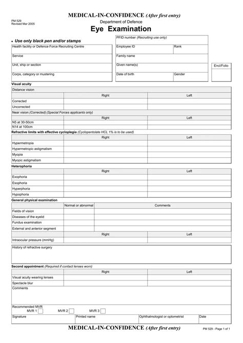 Eye Examination ≡ Fill Out Printable Pdf Forms Online