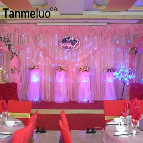 10ft*20ft Pink wedding Backdrop Wholesale stage decoration wedding ...