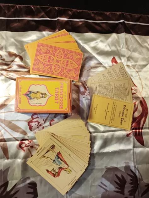 Rare Jeu De Cartes De Tarot Ancien Princesse Tarot Lames Eur