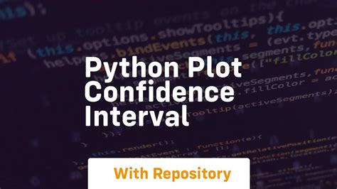 Python Plot Confidence Interval Youtube