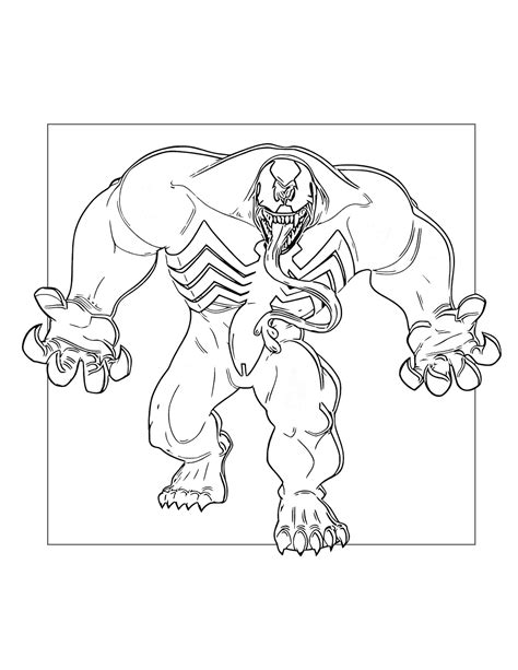 Venom Coloring Pages Printable Coloring Pages