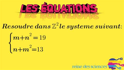 Système déquation du premier degré à deux inconnus exercice YouTube