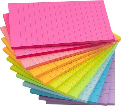 Amazon Pads Lined Sticky Notes X In Bright Colors Sticky