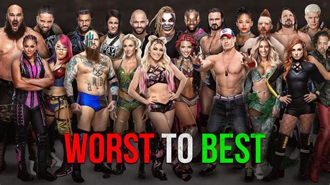 Ranking Every Wwe Wrestler From Worst To Best Youtube