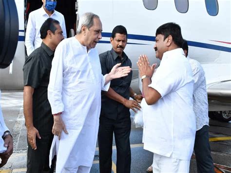 Naveen Patnaik Arrives In Hyderabad For Odisha Investors Meet