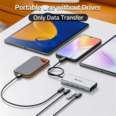 Minisopuru Hub Usb Hub Usb C Para Laptop Usb C A Usb C Hub De 10 Gbps Divisor Usb De