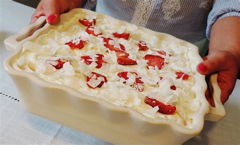 Krystina cuisine Gâteau Frais aux tartines d écolier et Fraises