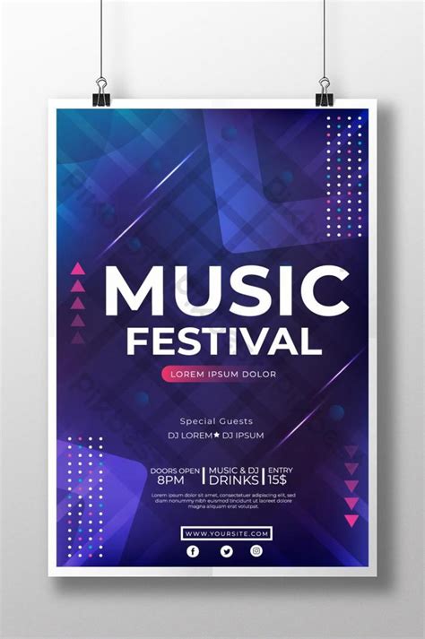 Cool Music Festival Poster Template for Concert | AI Free Download ...