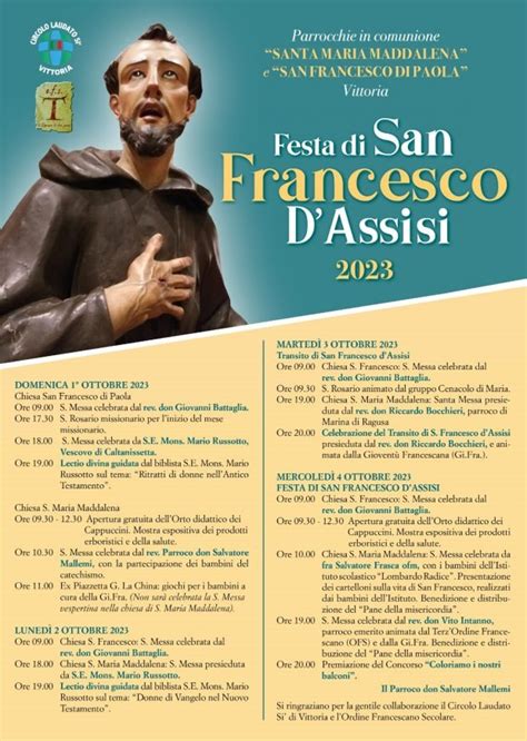 Festa Di San Francesco D Assisi A Vittoria Insieme Ragusa