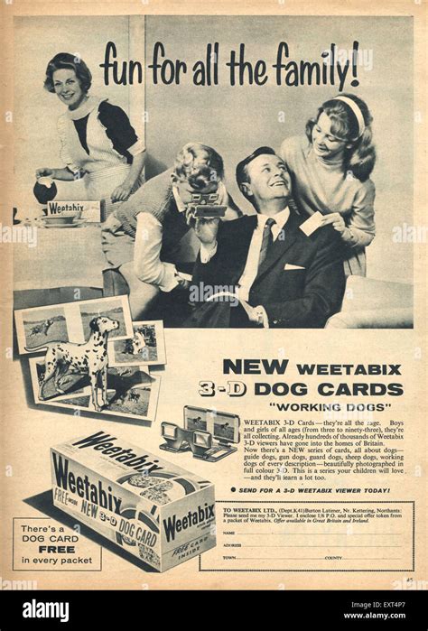 1960s Uk Weetabix Magazine Advert Stock Photo Alamy