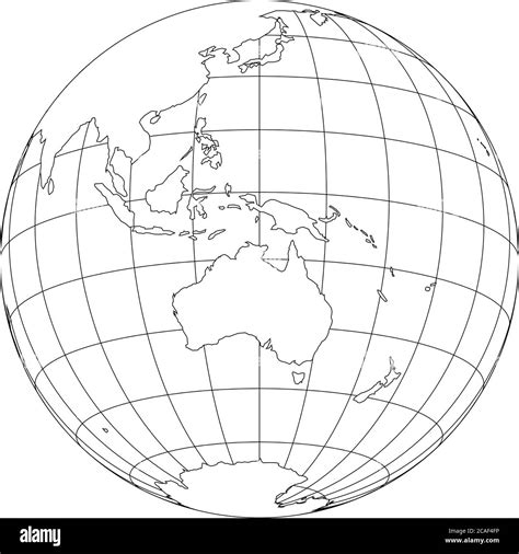 Black And White World Map With Latitude And Longitude