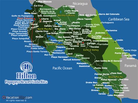 Guanacaste Costa Rica Hotel Map Leif Paxton